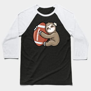 Sloth Girls Football Baseball T-Shirt